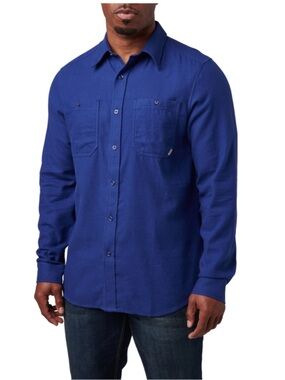 5.11 Tactical Solid Flannel Button-Down Shirt - Blue
